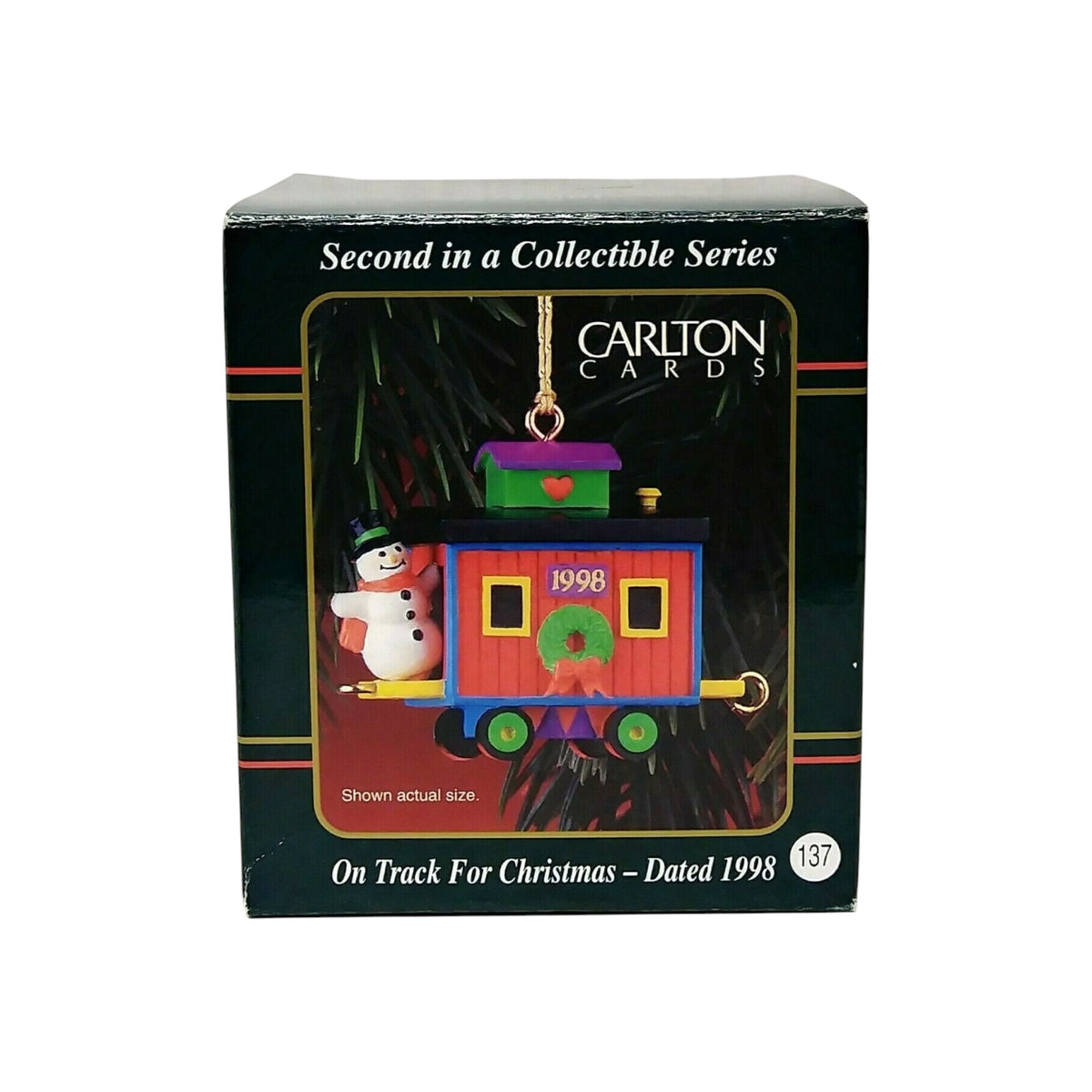 1998 On Track For Christmas Carlton Cards Ornaments (Train) CXOR-137Y Image2