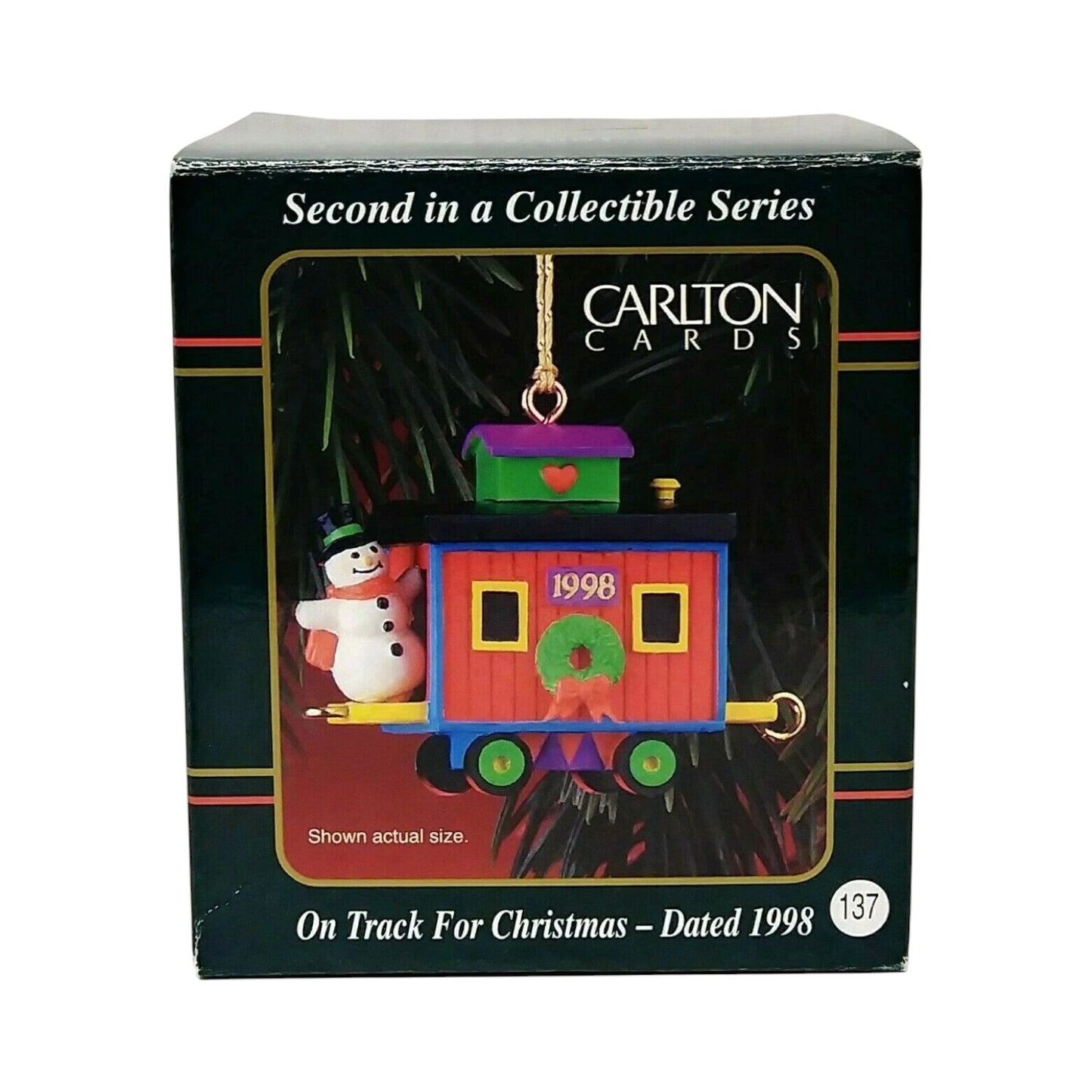 1998 On Track For Christmas Carlton Cards Ornaments (Train) CXOR-138Y Image2