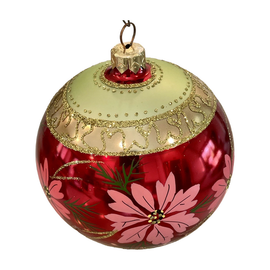 1998 Pink Poinsettias Hallmark Ornament (Holiday Traditions) QBG6926 Image1