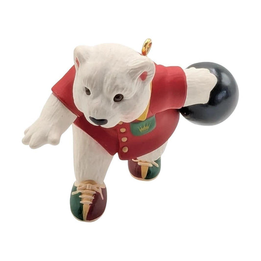 1998 Polar Bowler Hallmark Ornament (Polar Bear) QX6746 Image1
