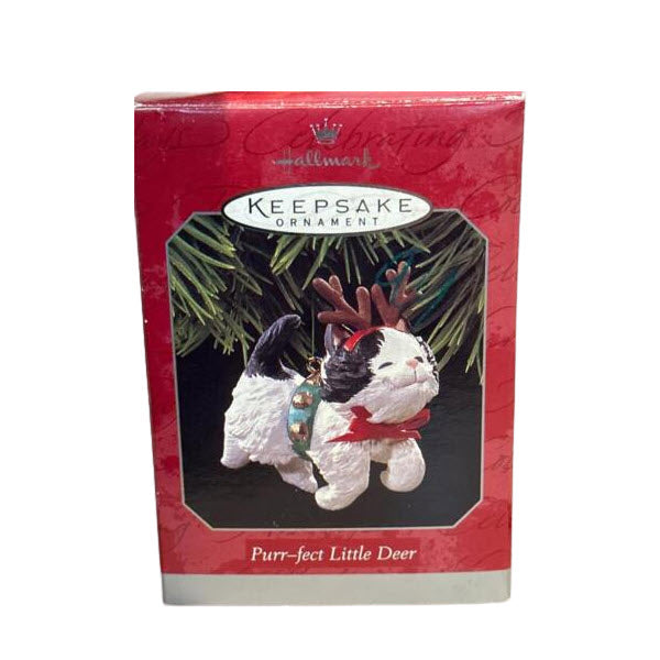 1998 Purr-fect Little Deer Hallmark Ornament (Kitten) QX6526