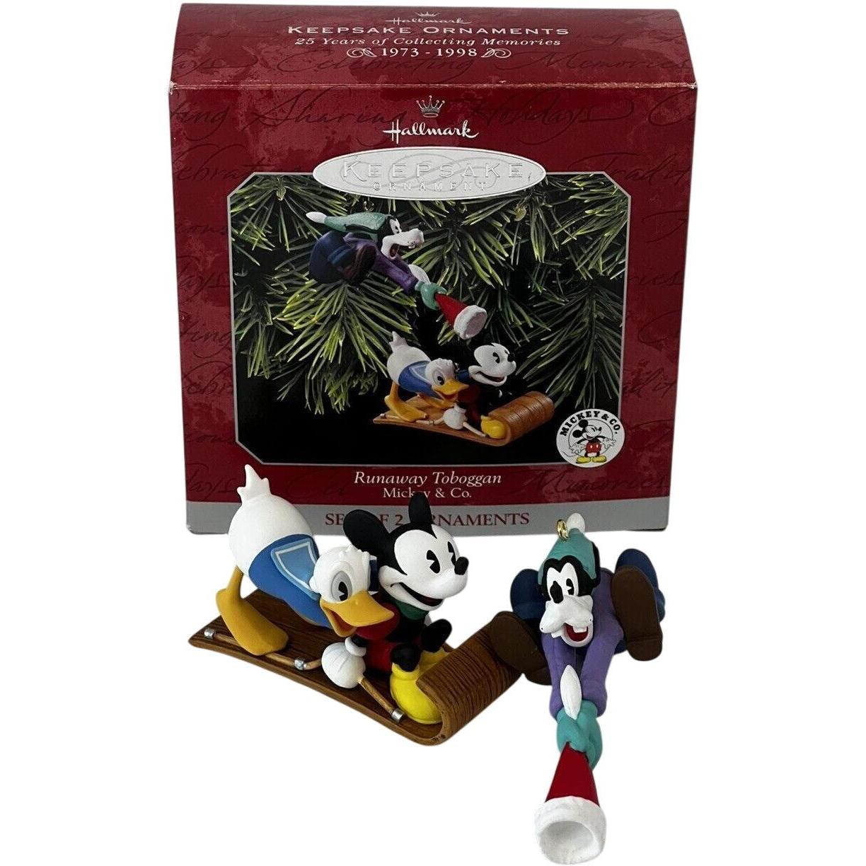 1998 Runaway Toboggan Hallmark Ornament (Mickey & Co) QXD4003