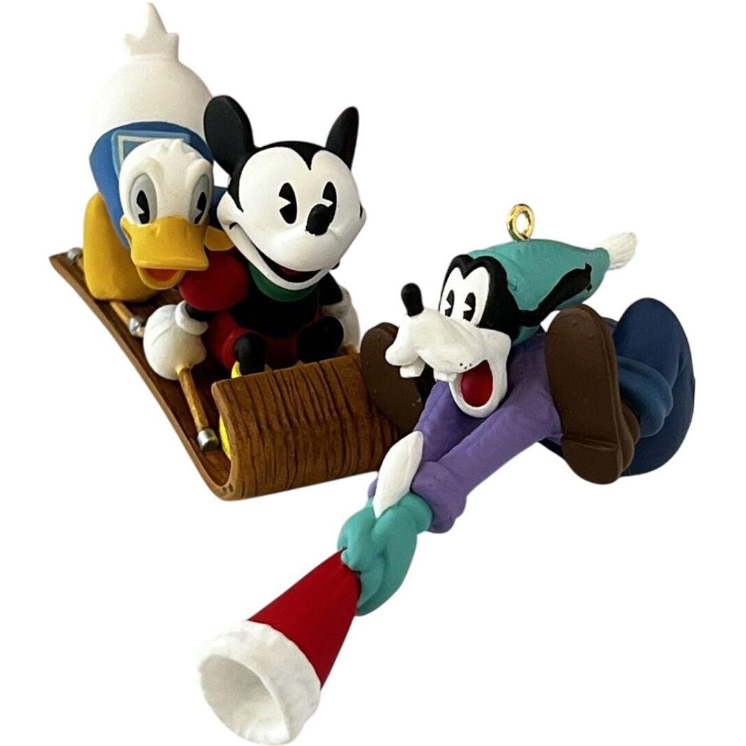 1998 Runaway Toboggan Hallmark Ornament (Mickey & Co) QXD4003