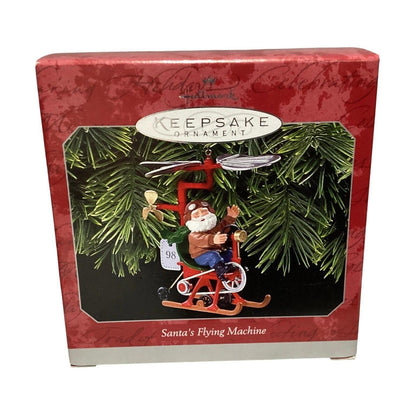 1998 Santa's Flying Machine Hallmark Ornament (Santa Claus) QX6573 Image2