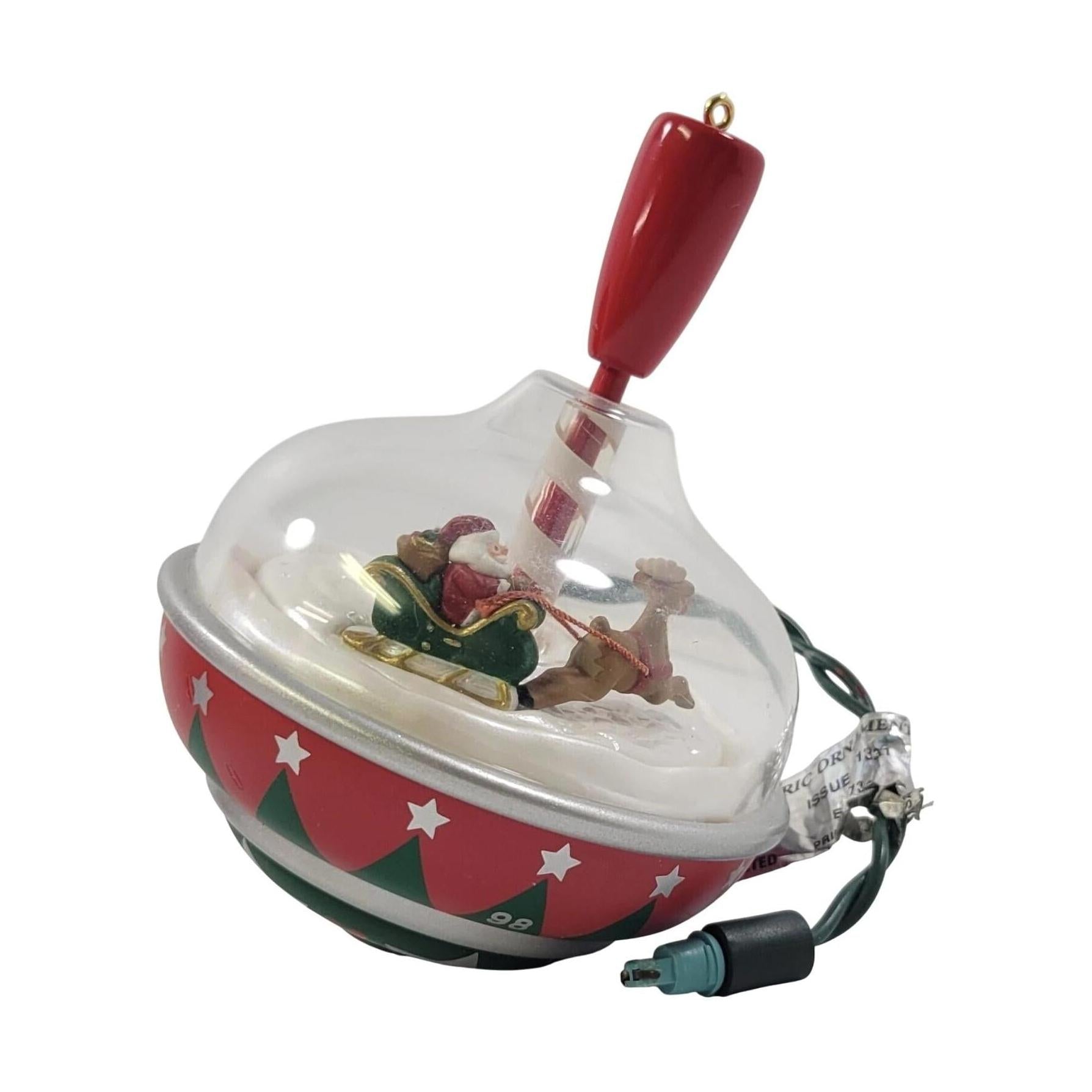1998 Santa's Spin Top Hallmark Ornament (Santa Claus) QLX7573 Image1