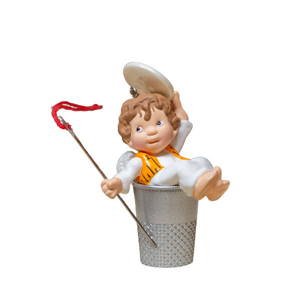 1998 "Sew" Gifted Angel Hallmark Ornament (Sewing and Thimble) QX6743