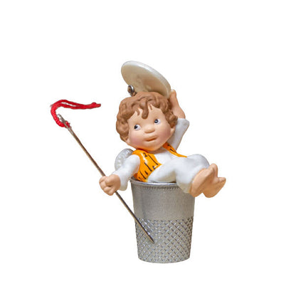 1998 "Sew" Gifted Angel Hallmark Ornament (Sewing and Thimble) QX6743