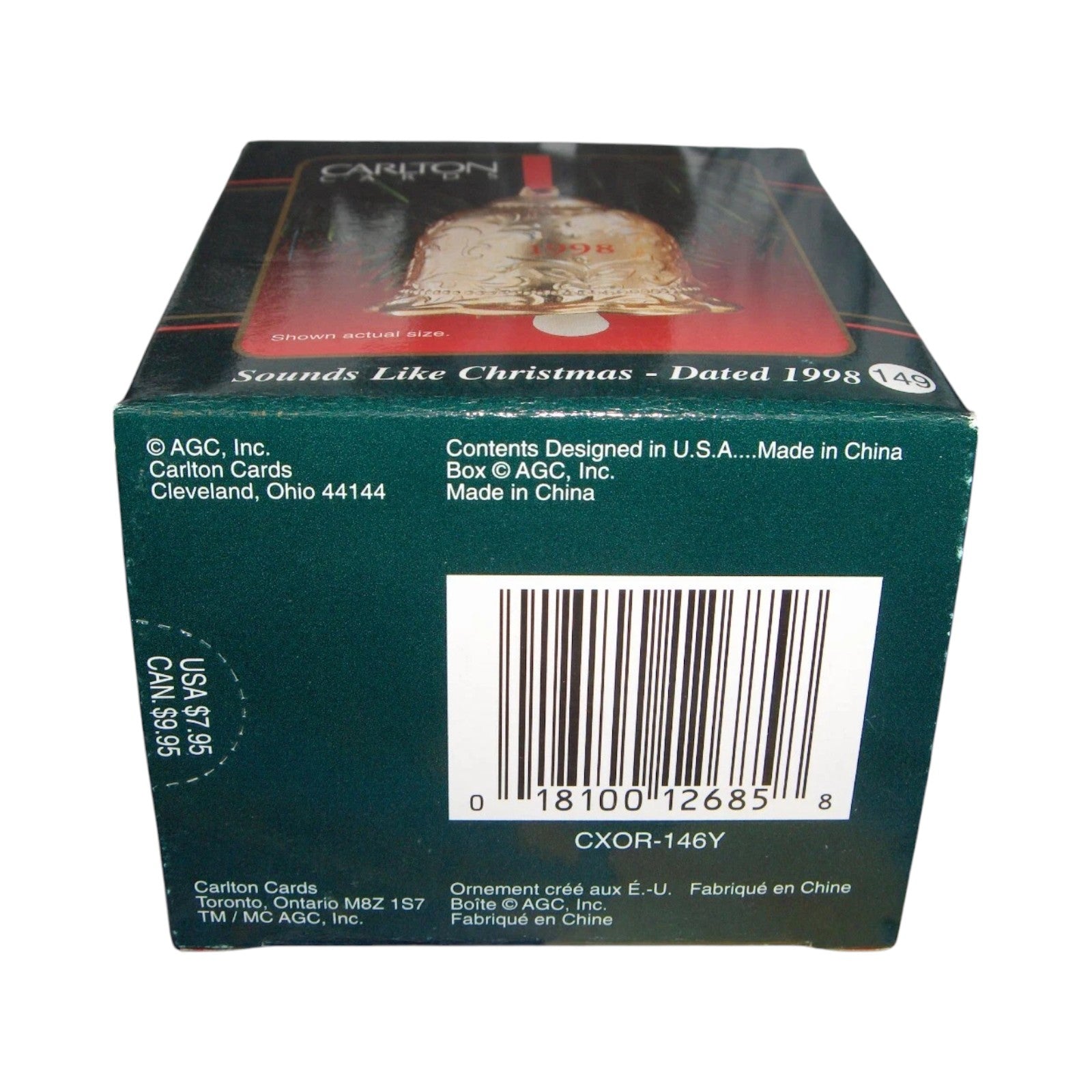 1998 Sounds Like Christmas Carlton Cards Ornaments (Bell) CXOR-146Y Image5