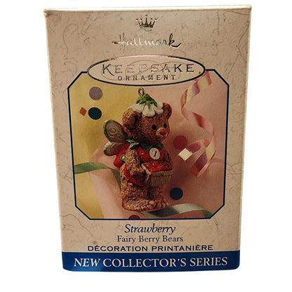 1998 Strawberry Hallmark Ornament (Fairy Berry Bears) QEO8369