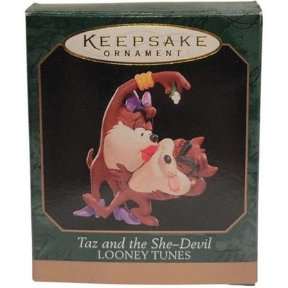 1998 Taz and the She-Devil Hallmark Ornament (Looney Tunes) QXM4619