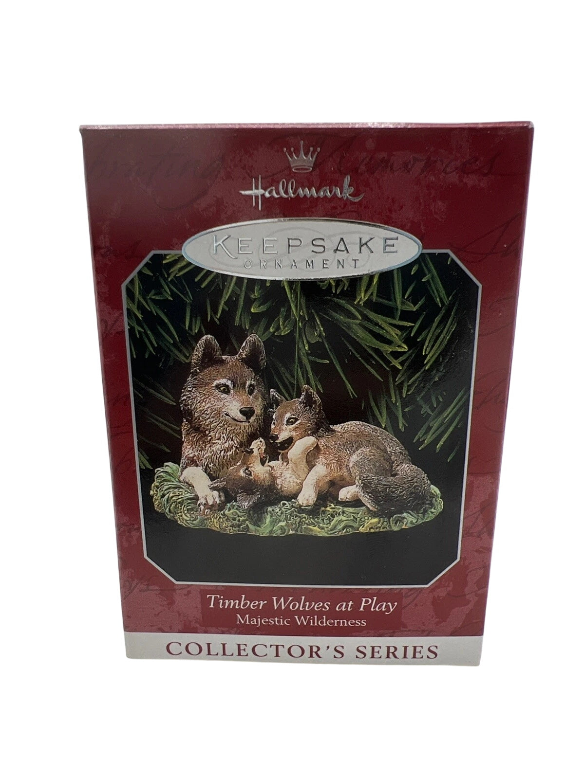 1998 Timber Wolves at Play Hallmark Ornament (Majestic Wilderness) QX6273