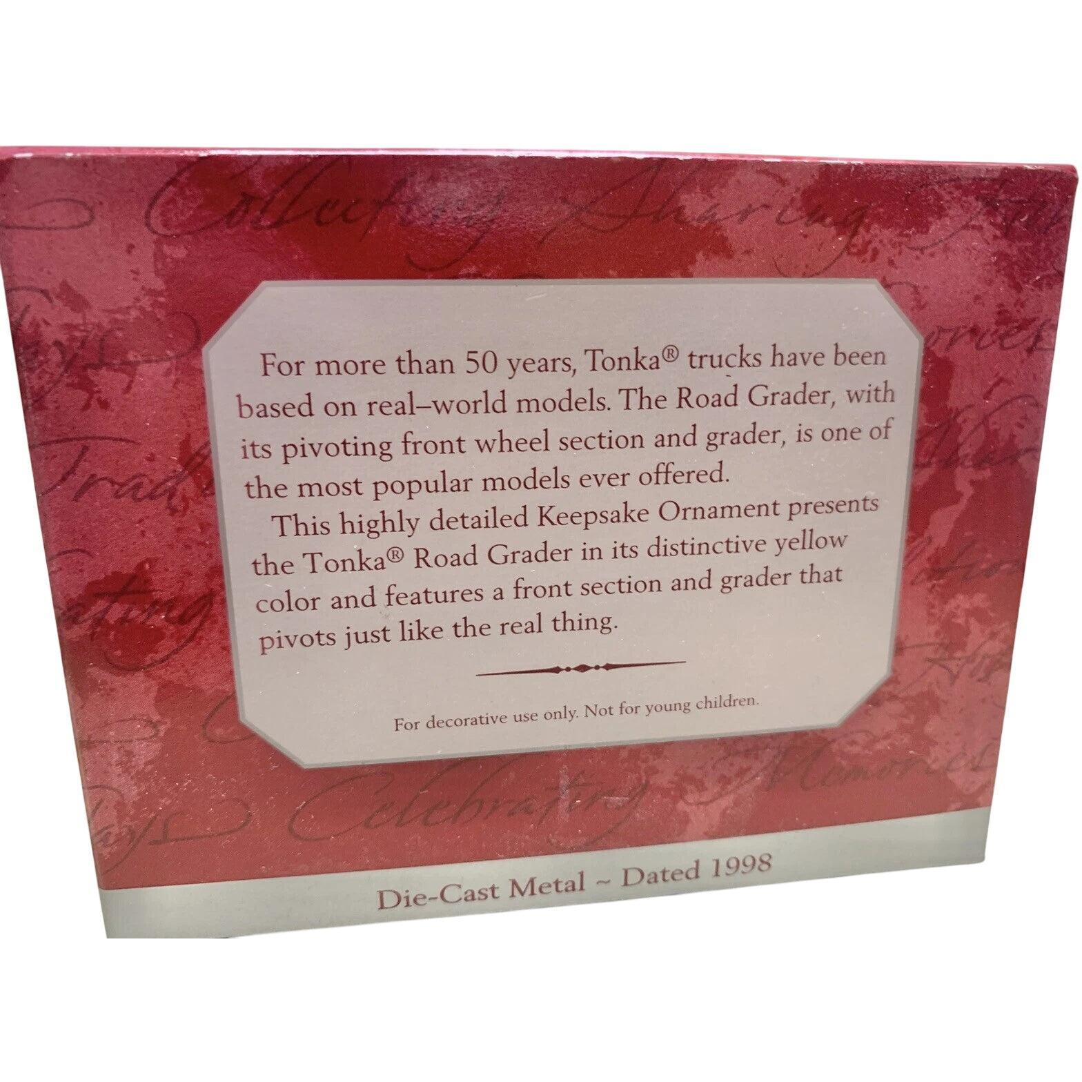 1998 Tonka Road Grader Hallmark Ornament (Tonka) QX6483