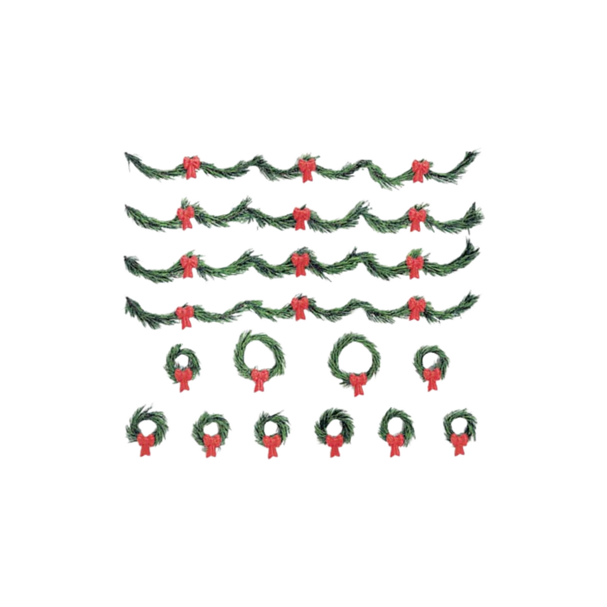 1998/2002 “Holiday Trimmings” Set of 14 – Department 56 Village Accessories — Item #56.53042 Image3