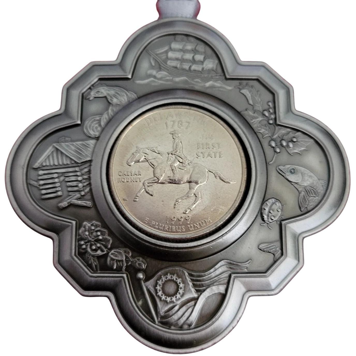 1999 Delaware Quarter Ornament Hallmark Ornament (50 State Quarters) QMP9400