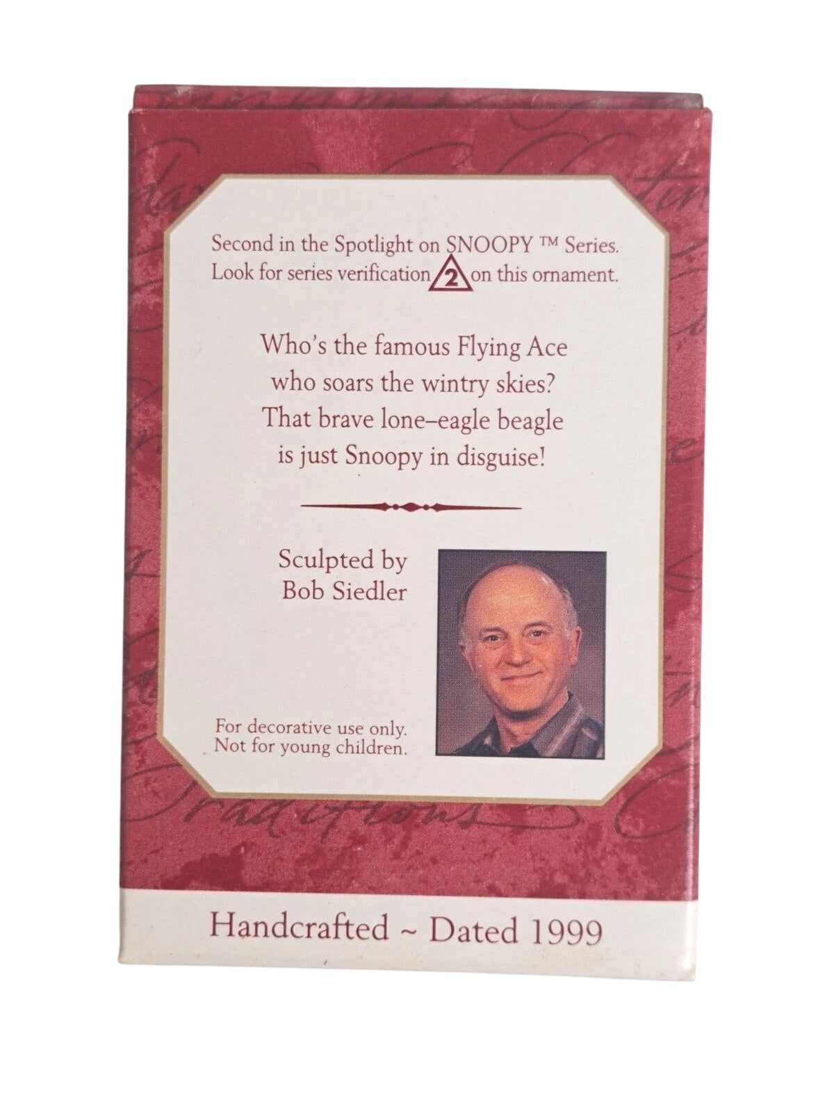 1999 Famous Flying Ace Hallmark Ornament (Spotlight on Snoopy) QX6409