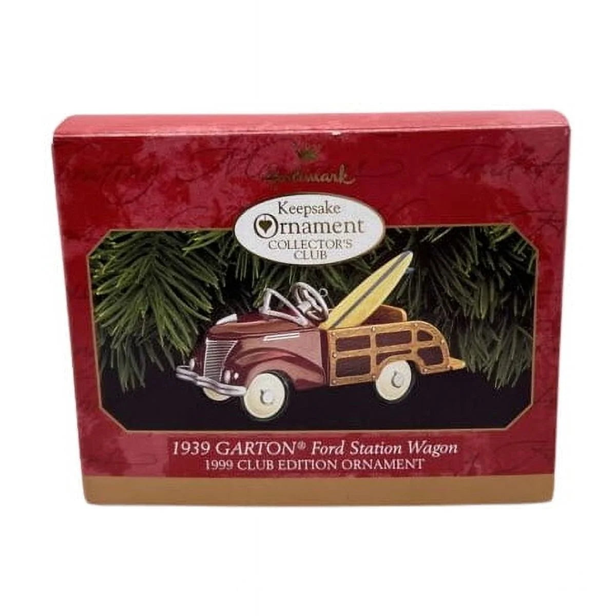 1999 Hallmark Ornament (1939) Garton Ford Station Wagon Hallmark Ornament (Kiddie Car Classics) QXC4509