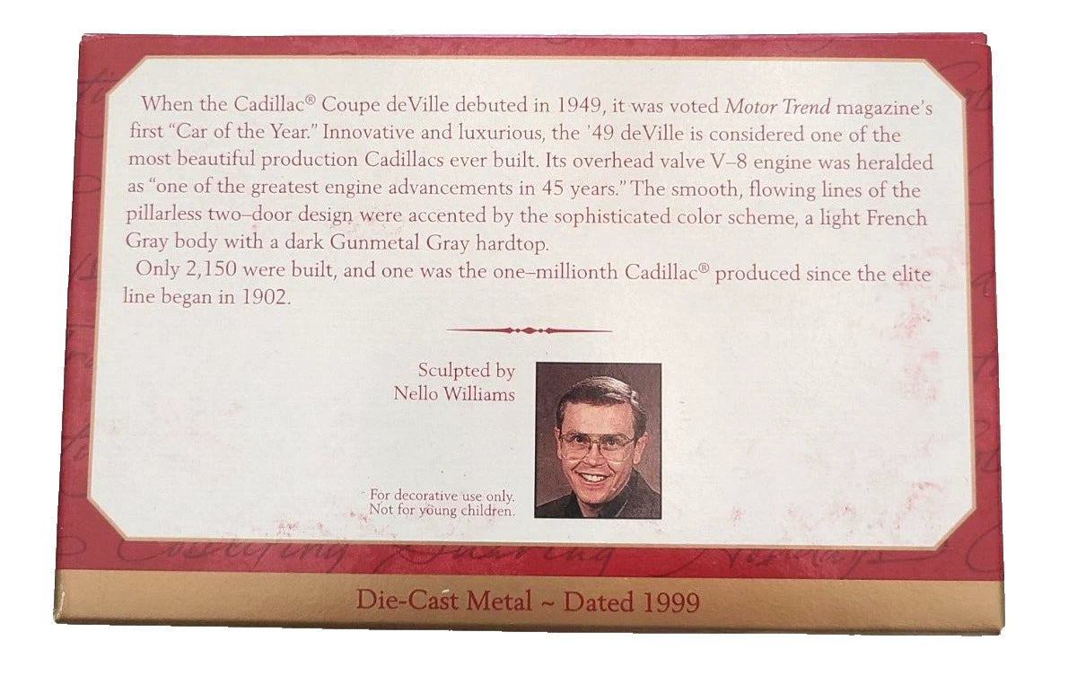 1999 Hallmark Ornament (1949) Cadillac Coupe DeVille Hallmark Ornament (Classic American Cars) QX6429
