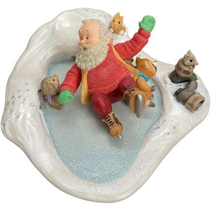 1999 North Pole Pond Hallmark Ornament (Santa & Elves) QXC4677