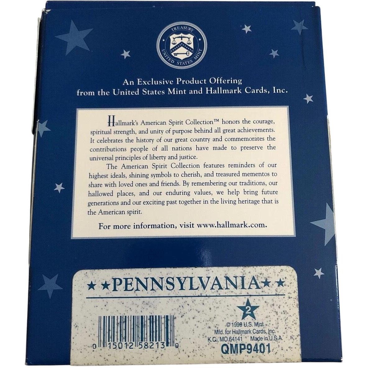 1999 Pennsylvania Quarter Ornament Hallmark Ornament (50 State Quarters) QMP9401