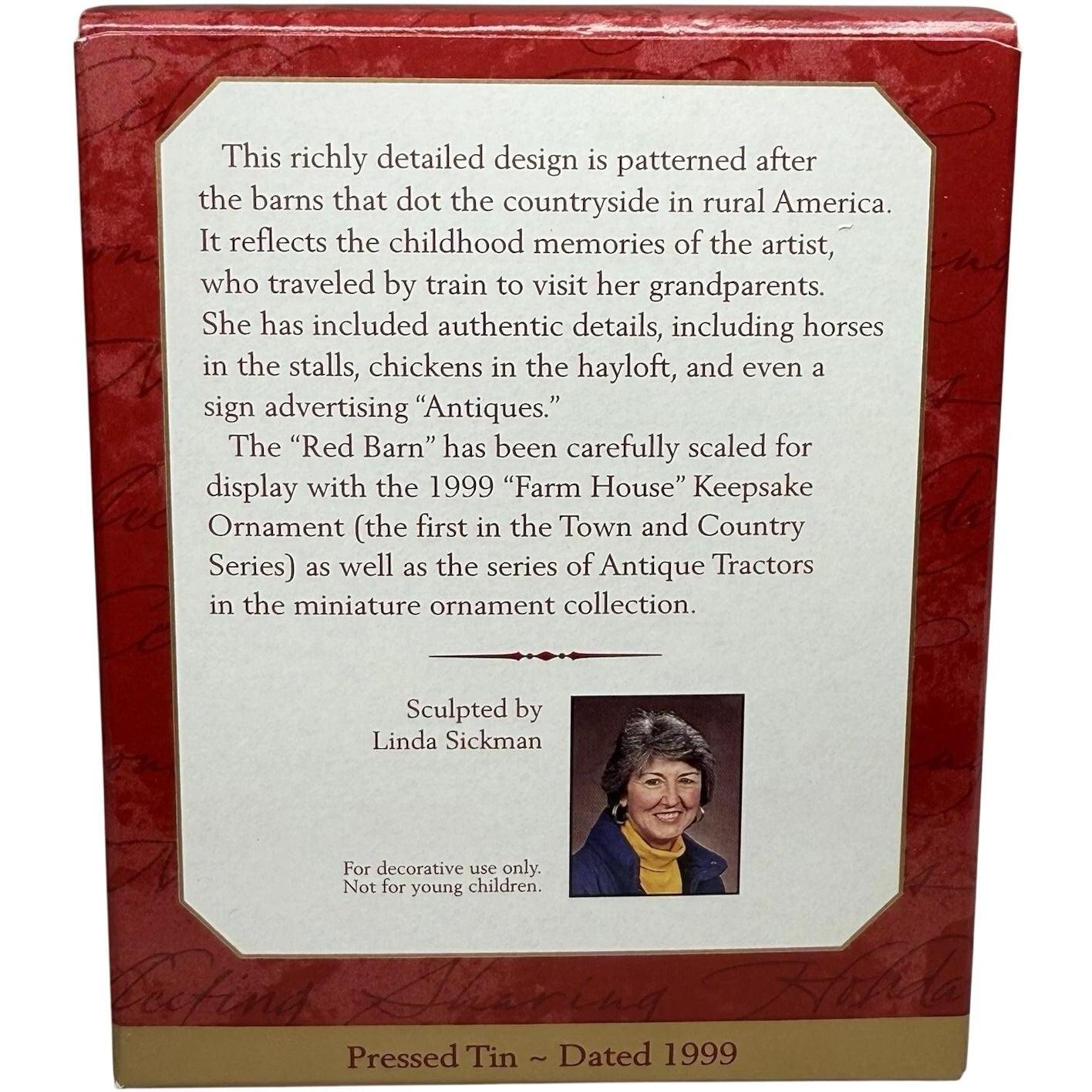 1999 Red Barn Hallmark Ornament (Town and Country) QX6947