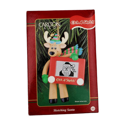 1999 Sketching Santa Carlton Cards Ornaments (Reindeer) CXOR-051A