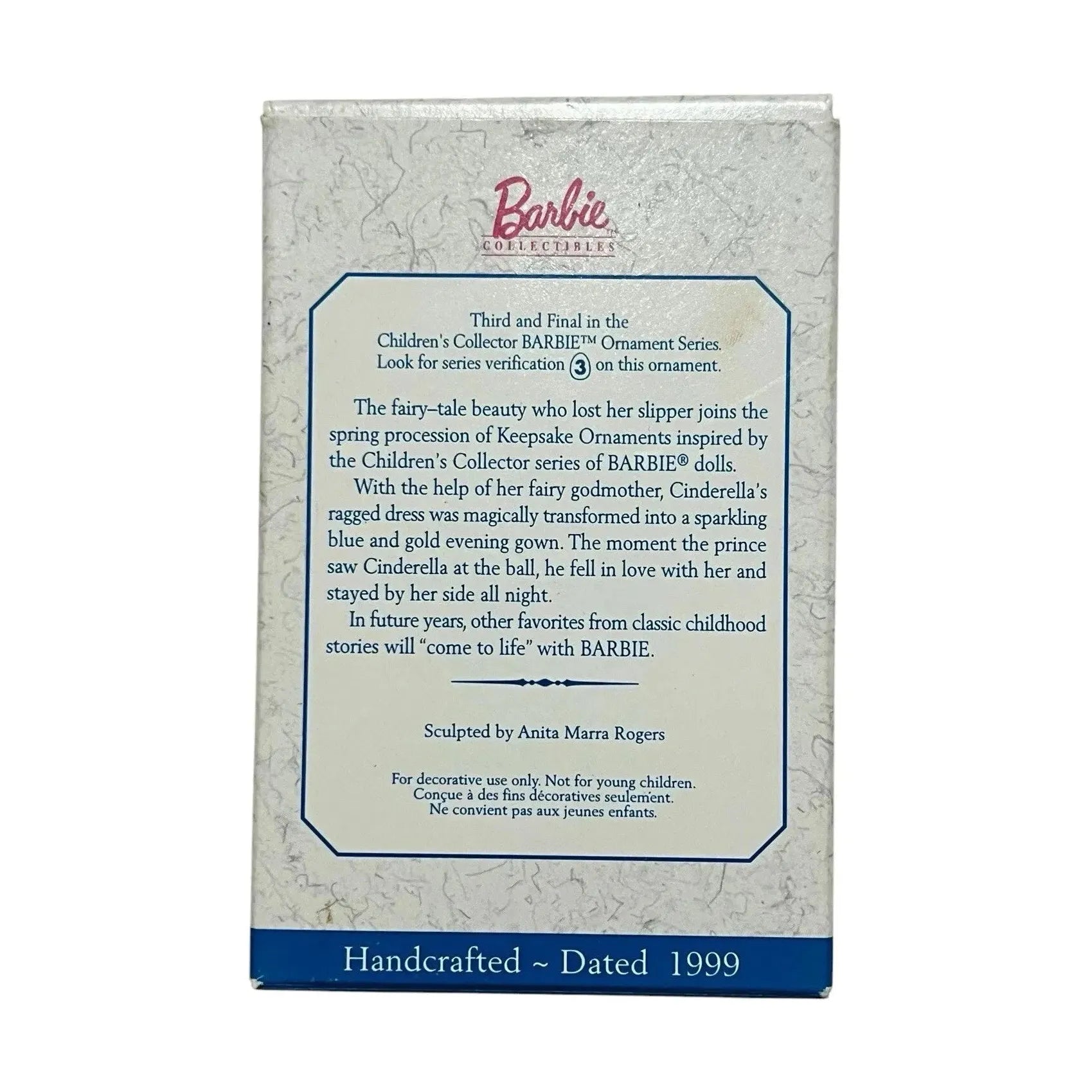1999 Barbie as Cinderella Doll Hallmark Ornament (Barbie As) QEO8327 Image5
