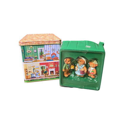 1999 Bearington Square - On The Way to Market, Papa's Home, Time for Fun with Tin Box Carlton Cards Ornaments (Buildings & Houses) CXOR-270 Image3