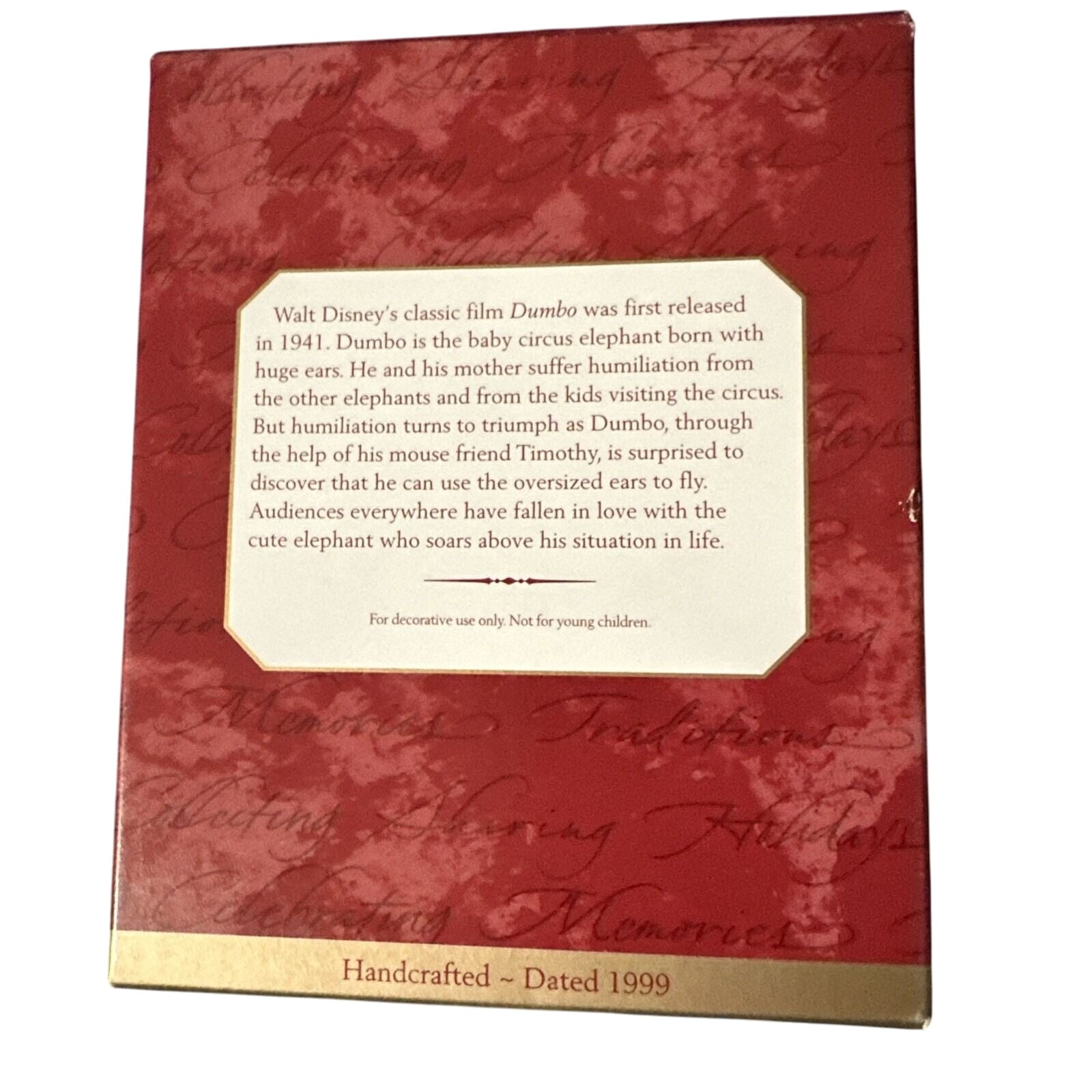 1999 Dumbo's First Flight Hallmark Ornament (Dumbo) QXD4117