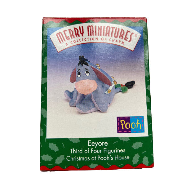 1999 Eeyore Hallmark Ornament (Third of Four Figurines, Christmas at Pooh 's House) QRP8519