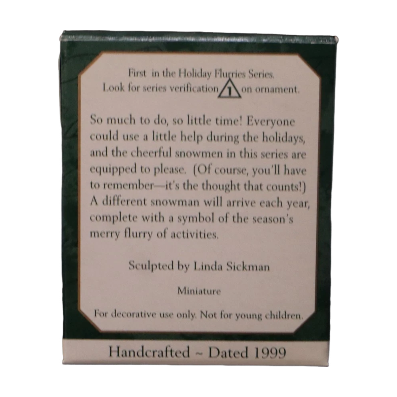 1999 Holiday Flurries Hallmark Ornament (Holiday Flurries) QXM4547 Image7