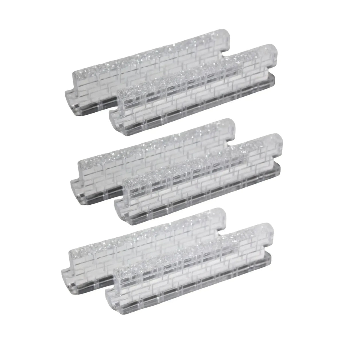 1999 “Ice Crystal Walls” Set of 6 – Department 56 Village Accessories, Item #56717 Image1