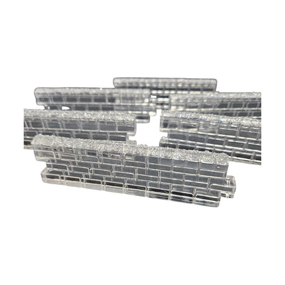 1999 “Ice Crystal Walls” Set of 6 – Department 56 Village Accessories, Item #56717 Image3