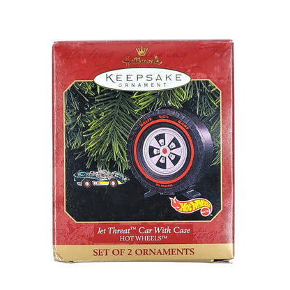 1999 Jet Threat Car With Case Hallmark Ornament (Hot Wheels) QX6527