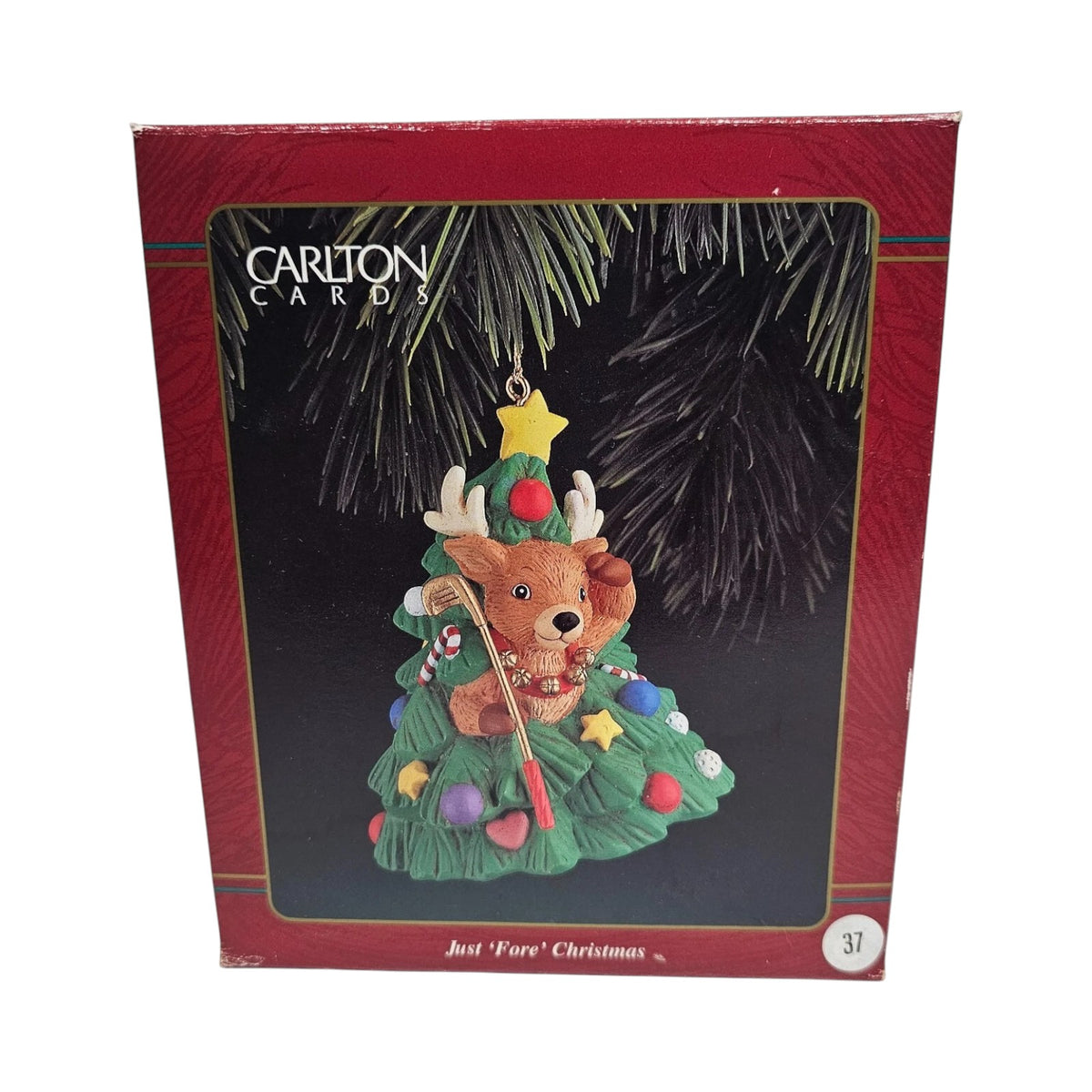 1999 Just 'Fore' Christmas Le Golf Toujours! Carlton Cards Ornaments (Golf) TORN-061M Image2
