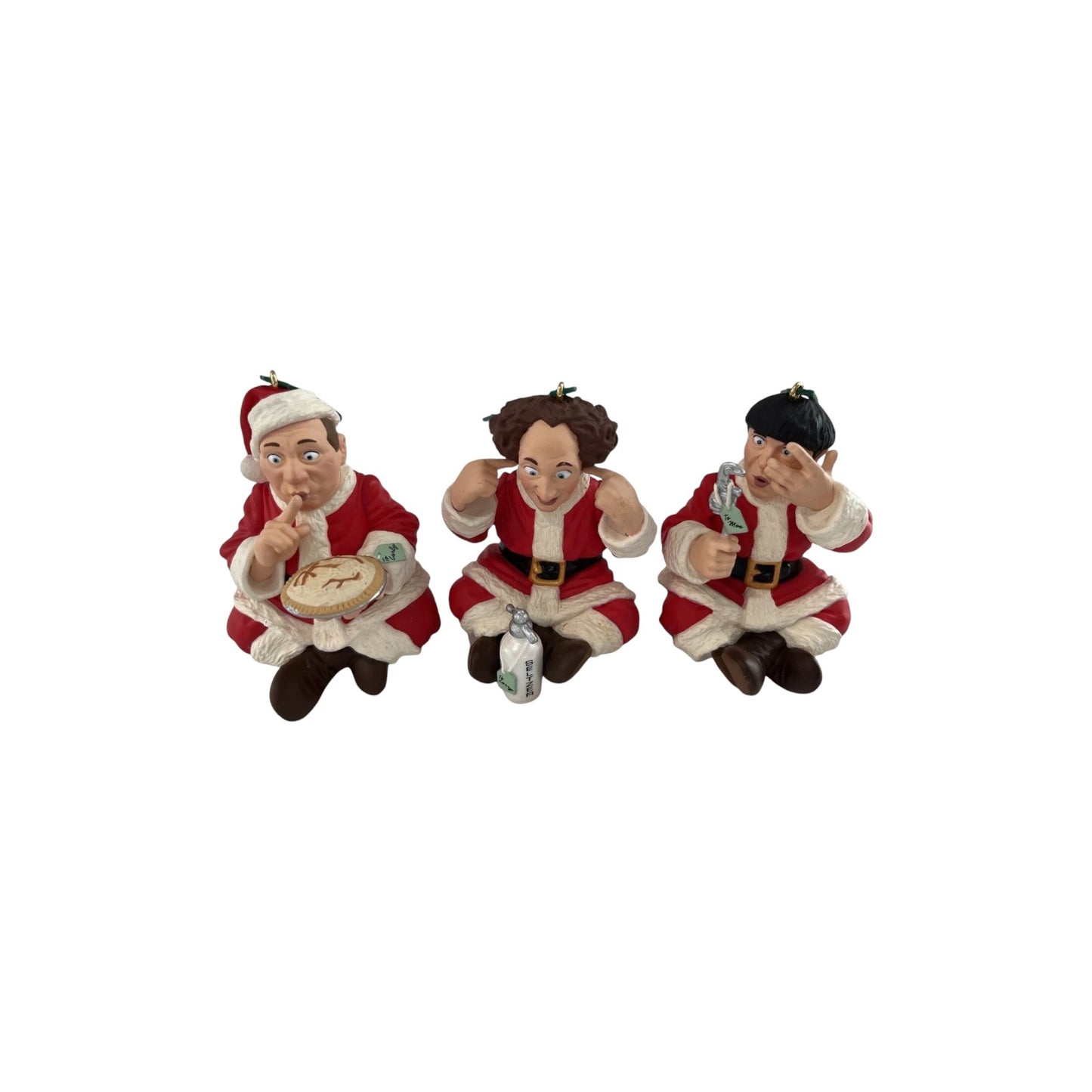 1999 Larry, Moe, and Curly Hallmark Ornament (The Three Stooges) QX6499 Image1