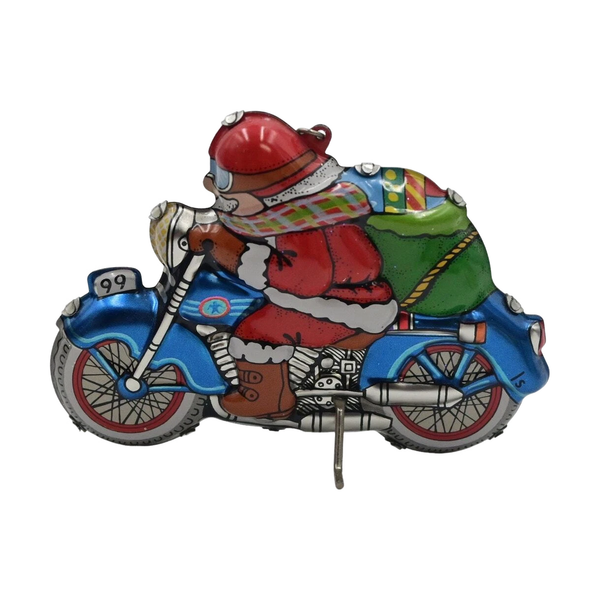 1999 Merry Motorcycle Hallmark Ornament (Tin) QX6637 Image3