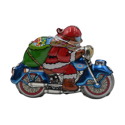 1999 Merry Motorcycle Hallmark Ornament (Tin) QX6637 Image6