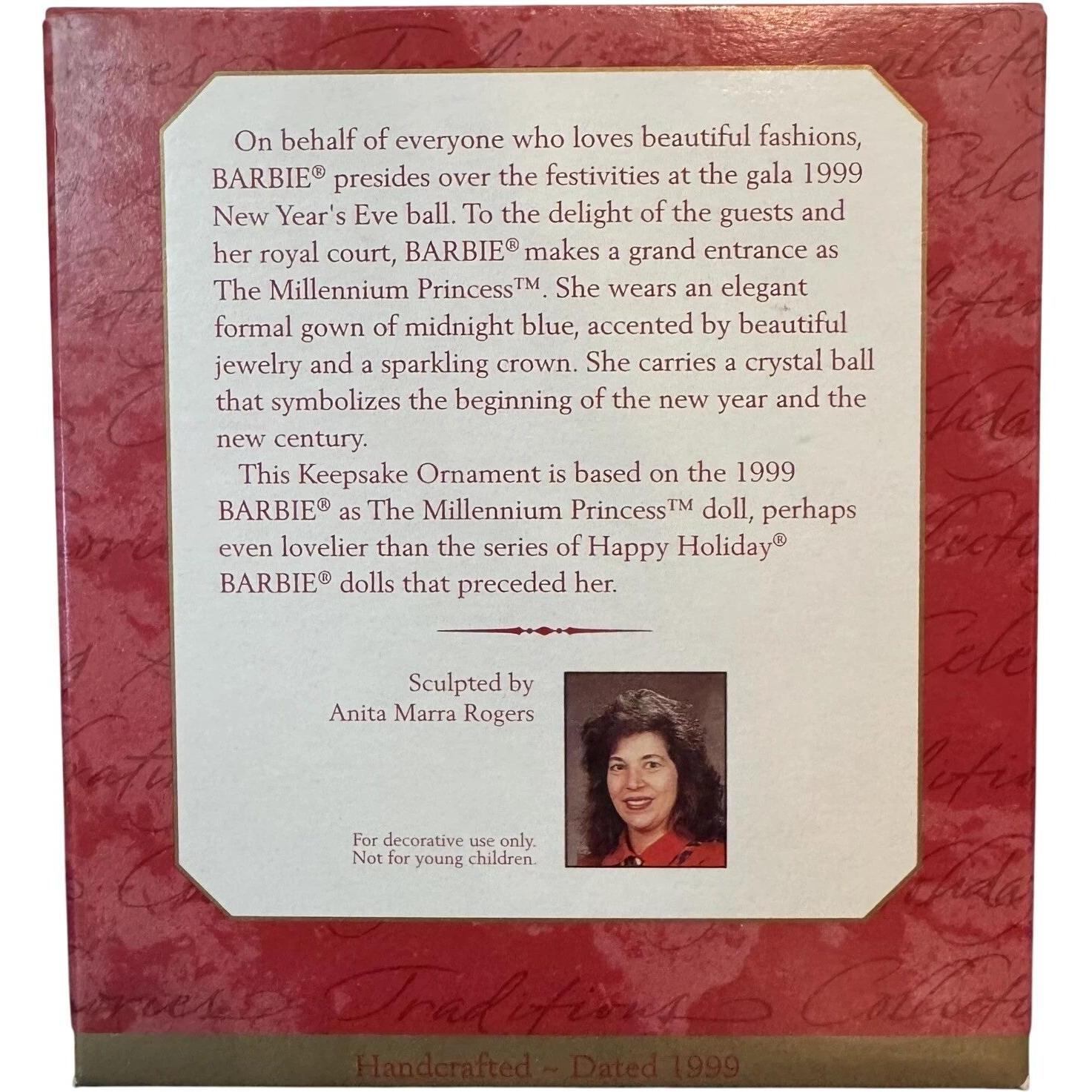 1999 Millennium Princess Hallmark Ornament (Barbie) QXI4019