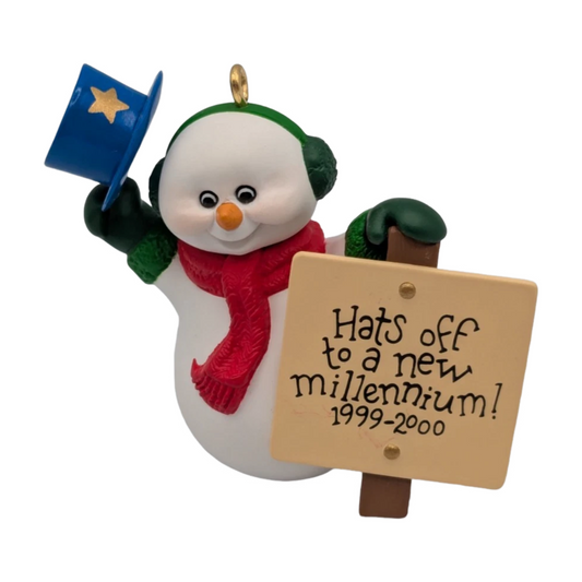 1999 Millennium Snowman Hallmark Ornament (Snowmen) QX8059 Image1