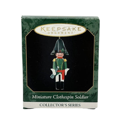 1999 Miniature Clothespin Soldier Hallmark Ornament (Miniature Clothespin Soldier) QXM4579
