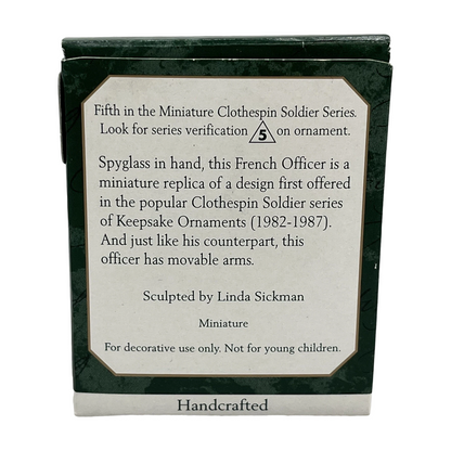 1999 Miniature Clothespin Soldier Hallmark Ornament (Miniature Clothespin Soldier) QXM4579 Image6