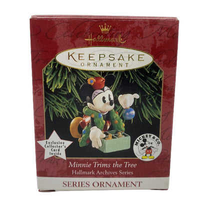 1999 Minnie Trims the Tree Hallmark Ornament (Disney) QXD4059