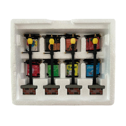 1999 or effectively 2002 “Seasonal Lampposts Set of 4” – Department 56 Village Accessories, Item #56.53048 553048 Image6