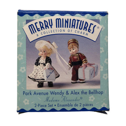 1999 Park Avenue Wendy & Alex the Bellhop Hallmark Ornament (Madame Alexander) QFM8499