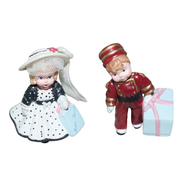 1999 Park Avenue Wendy & Alex the Bellhop Hallmark Ornament (Madame Alexander) QFM8499