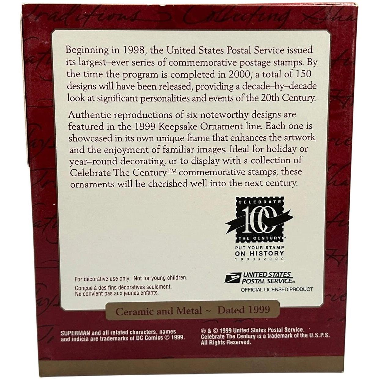 1999 Superman - Century Stamp Hallmark Ornament (Superman) QXI8569