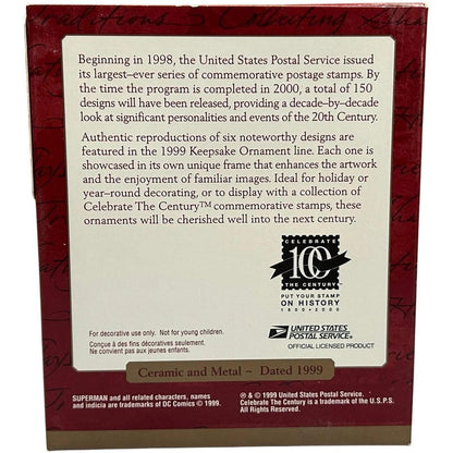 1999 Superman - Century Stamp Hallmark Ornament (Superman) QXI8569
