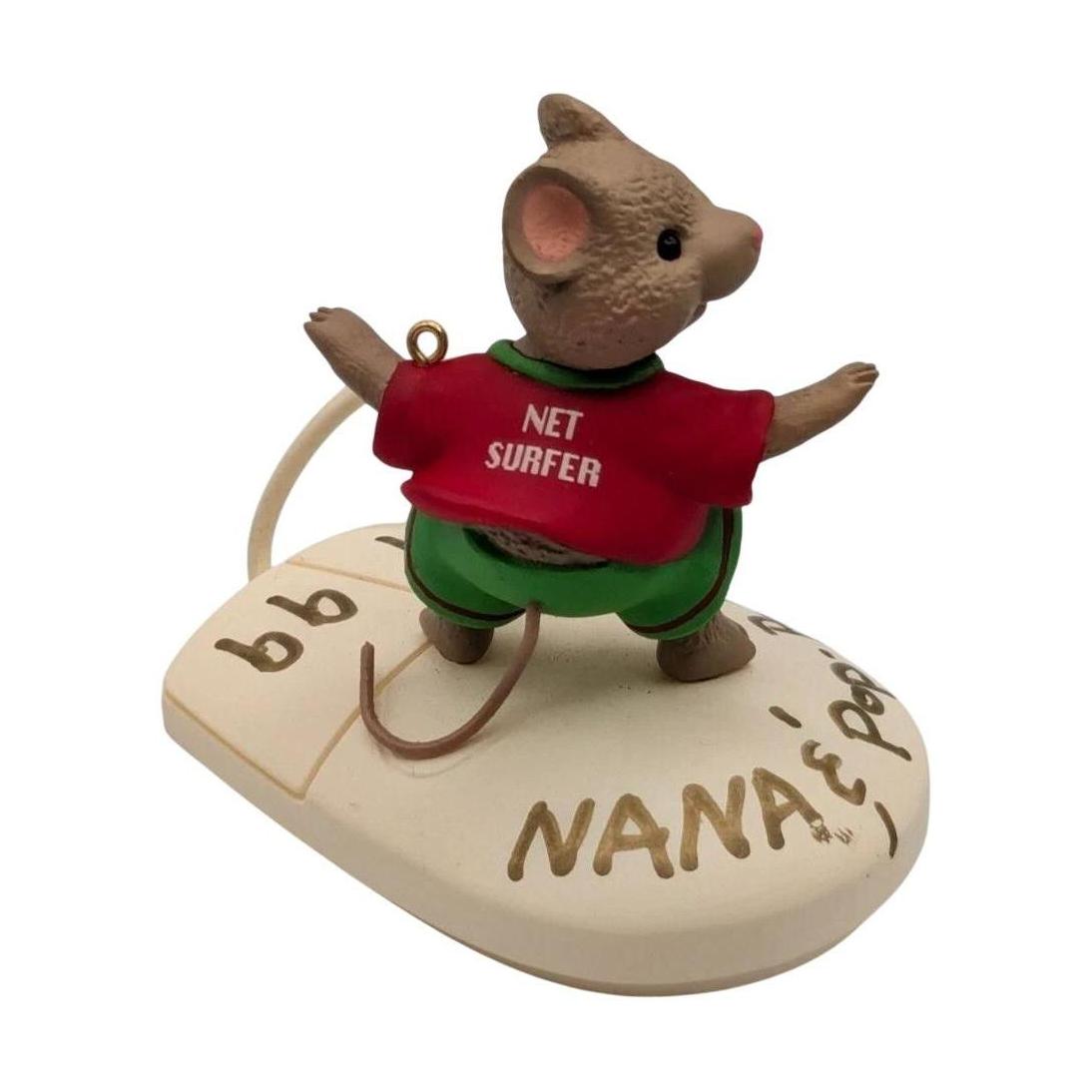 1999 Surfin' the Net Hallmark Ornament (Mouse) QX6607 Image1