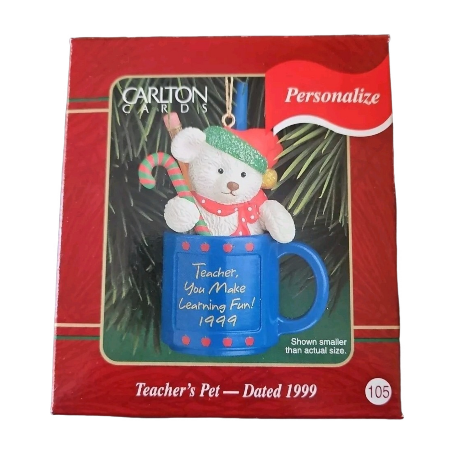 1999 Teacher's Pet Carlton Cards Ornaments (Teacher) CXOR-103A Image2