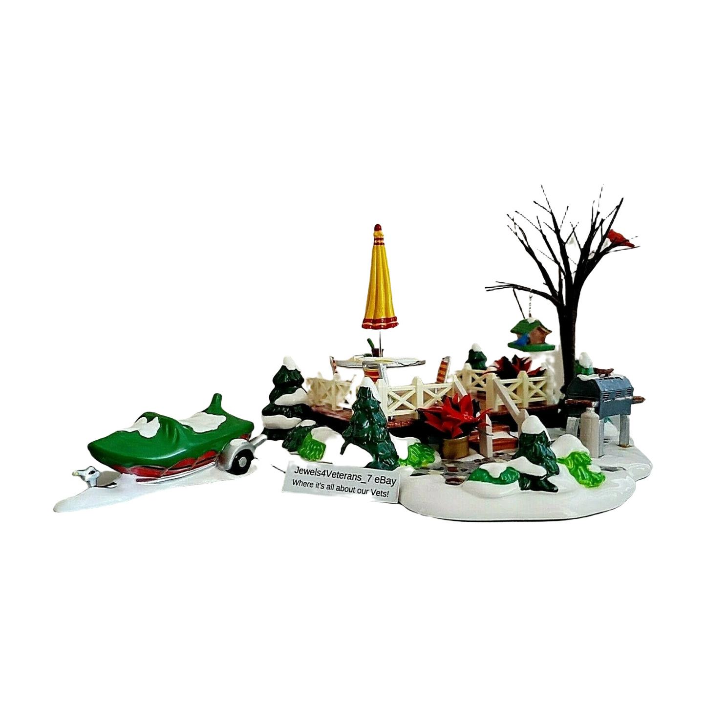 1999 “The Backyard Patio” Set of 2 – Department 56 Original Snow Village, Item #52836 Image4